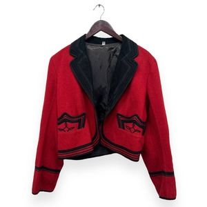 Charro Jacket Wool Bolero Embroidered Womens S/M